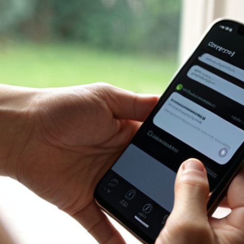 Home 18 ** A person calmly turning off notification settings on a smartphone, bathed in soft, natural light. The background is blurred, suggesting a peaceful, distraction-free environment. Focus on the feeling of control and serenity.
**