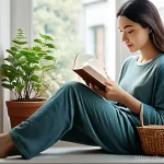 Home 20 미니멀한 디지털 라이프를 위한 다양한 도구 - **Prompt 1: Intentional Disconnection and Inner Peace**
"A young woman, early 30s, with a calm a...