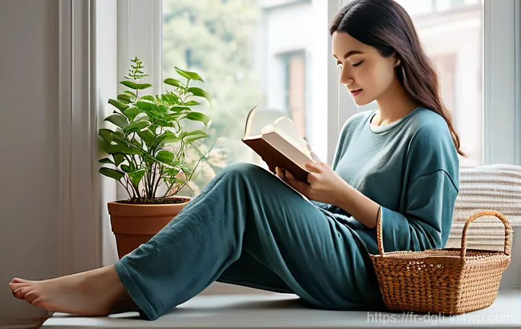 미니멀한 디지털 라이프를 위한 다양한 도구 - **Prompt 1: Intentional Disconnection and Inner Peace**
"A young woman, early 30s, with a calm a...